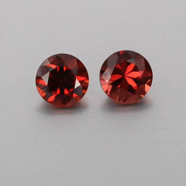 Natural Red Zircon Pair 6.72 Total Carats