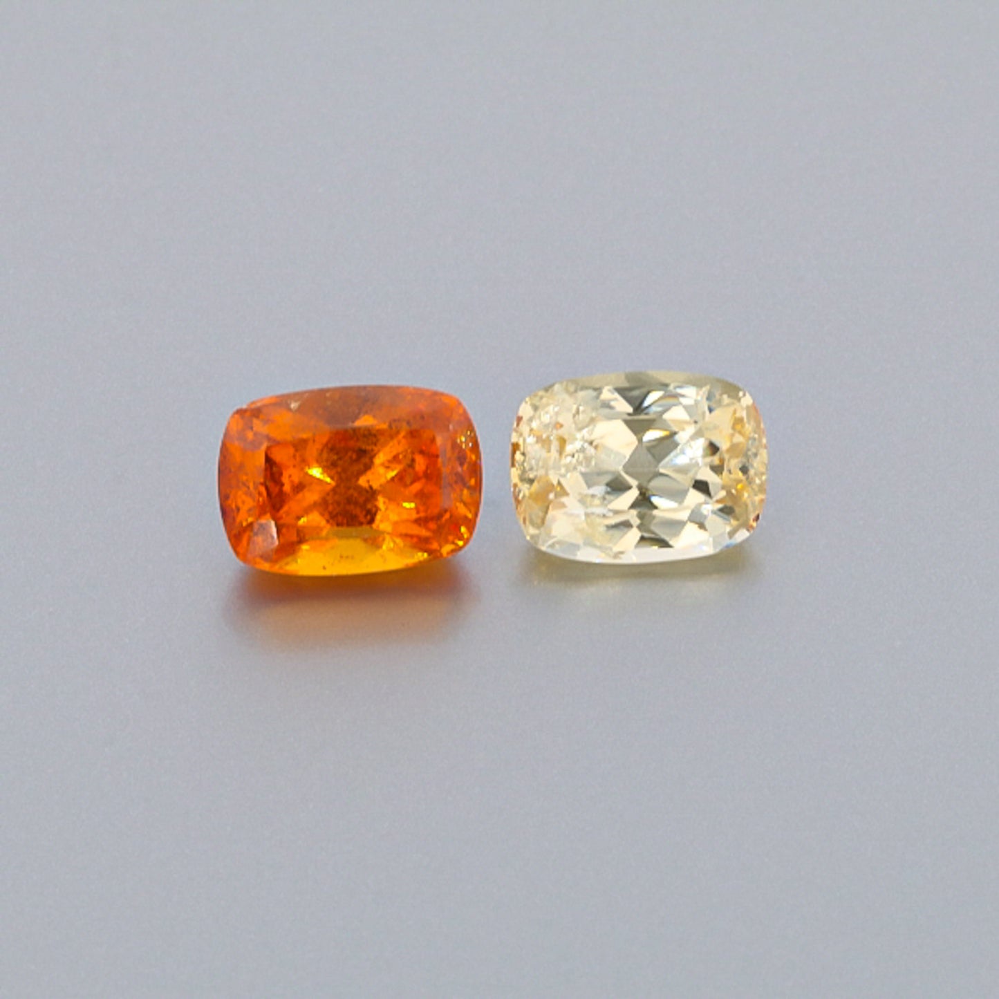 Natural Canary And Mandarine Garnet Pair 8.42 Carats