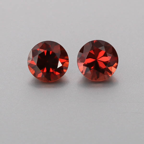 Natural Red Zircon Pair 6.72 Total Carats