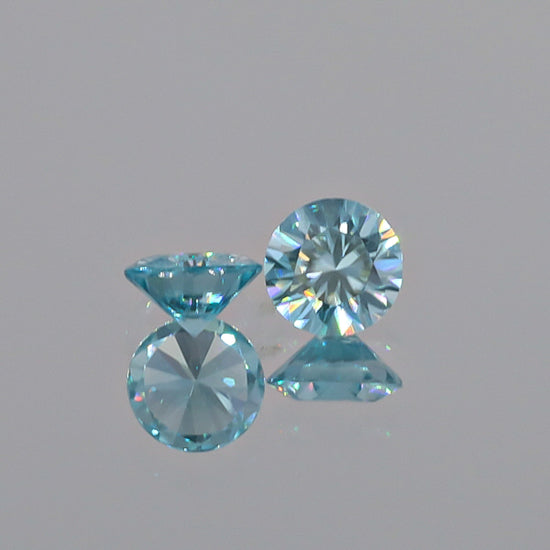 Natural Blue Zircon Pair 3.32 Total Carats