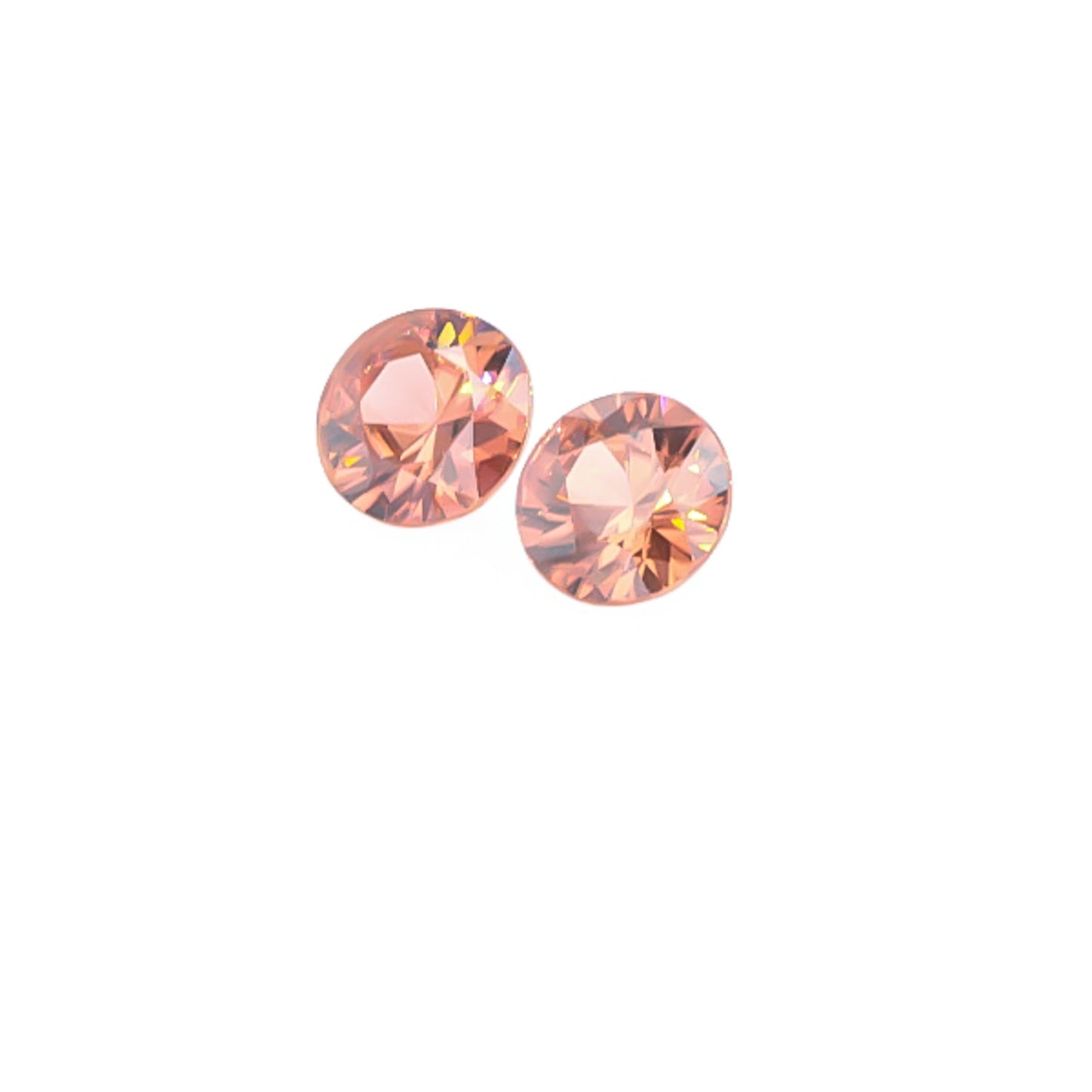Natural Rose Zircon Pair 4.93 Total Carat Weight