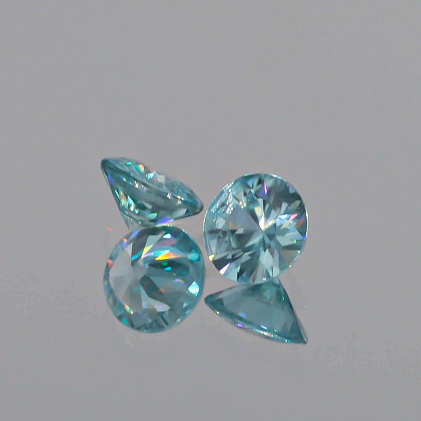 Natural Blue Zircon Pair 3.87 Total Carats