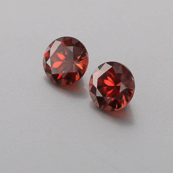 Natural Red Zircon Pair 6.72 Total Carats