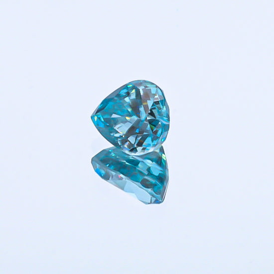 Natural Blue Zircon Heart Shape 9.52 Carats