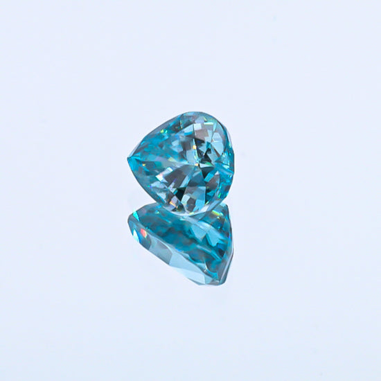 Natural Blue Zircon Heart Shape 9.52 Carats