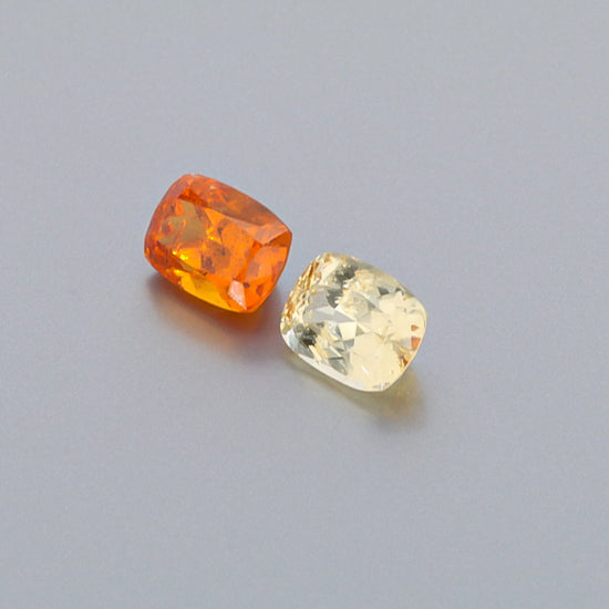 Natural Canary And Mandarine Garnet Pair 8.42 Carats