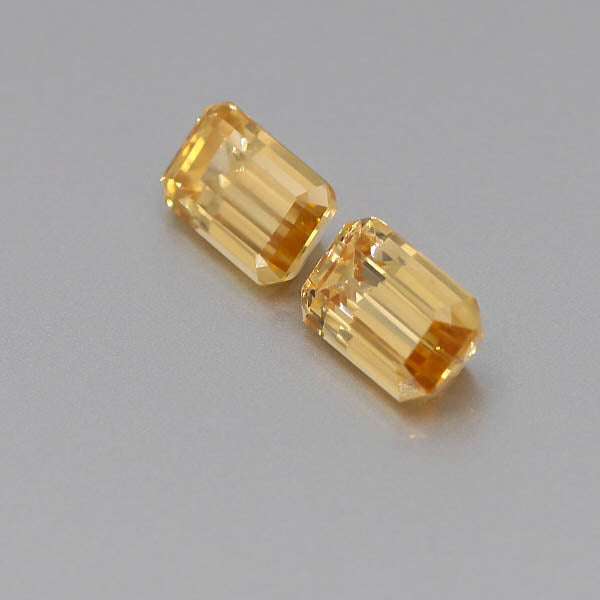 Natural Canary Garnet Pair 5.87 Total Carats