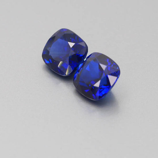 Natural Vivid Blue Sapphire Pair 10.50 Carats GRS Report Pending