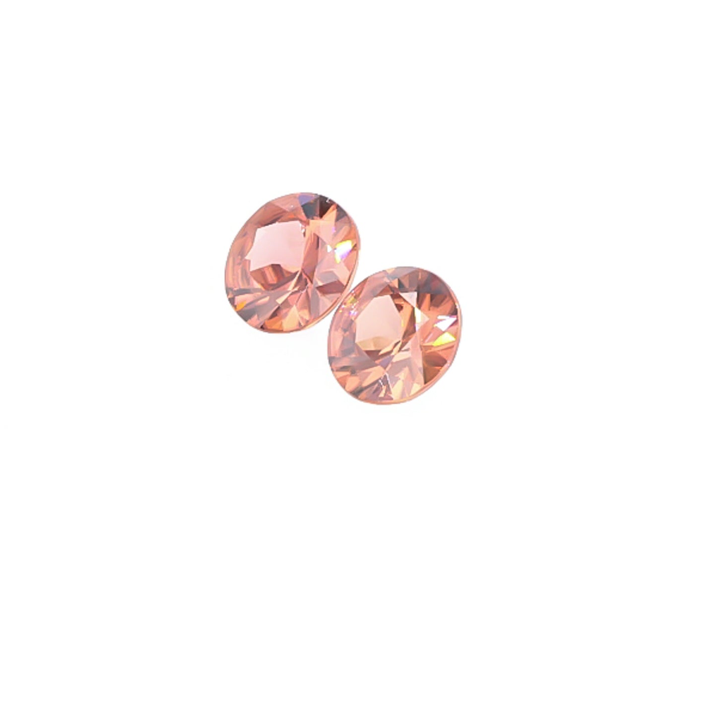 Natural Rose Zircon Pair 4.93 Total Carat Weight
