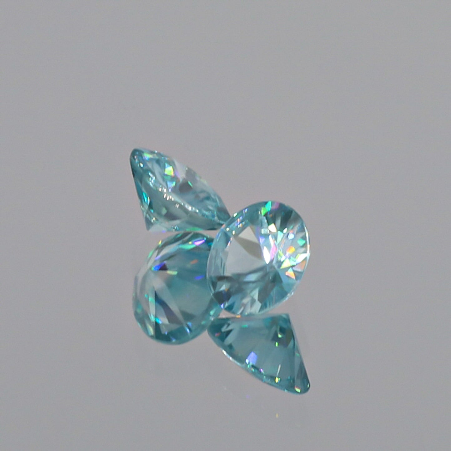 Natural Blue Zircon Pair 3.87 Total Carats