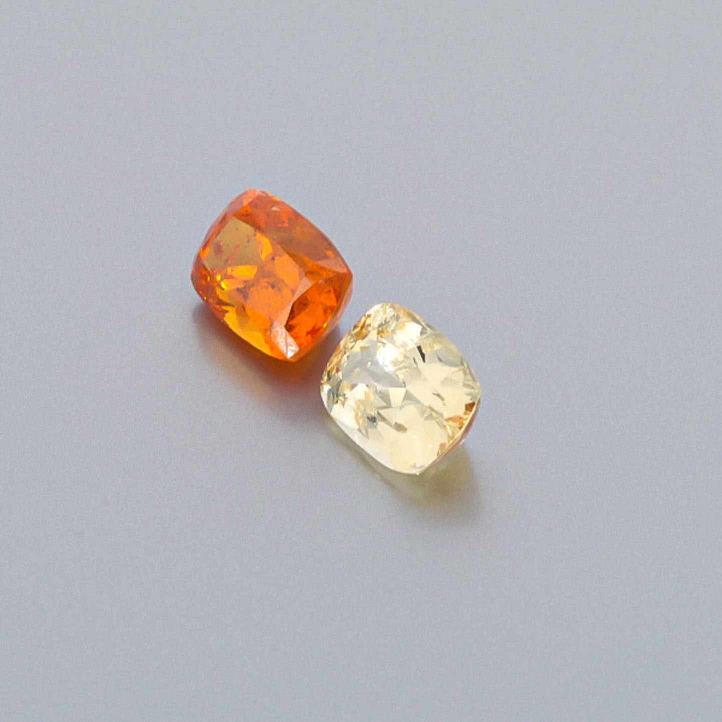 Natural Canary And Mandarine Garnet Pair 8.42 Carats