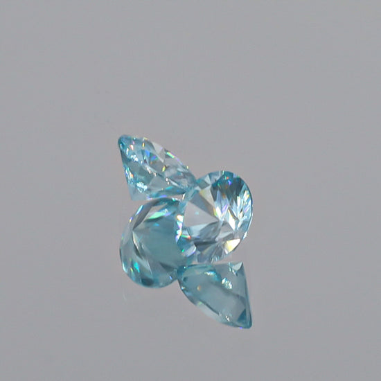 Natural Blue Zircon Pair 3.32 Total Carats