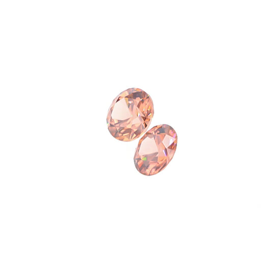 Natural Rose Zircon Pair 4.98 Total Carat Weight