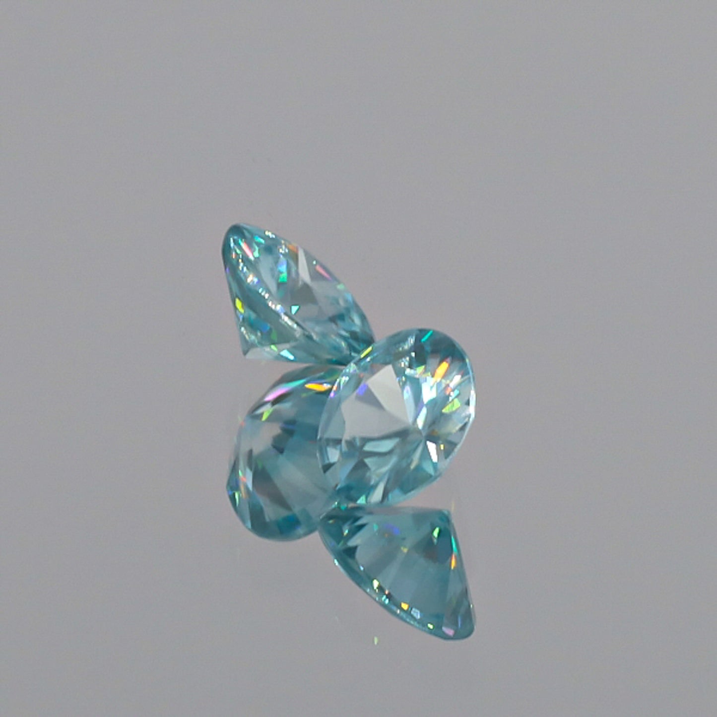 Natural Blue Zircon Pair 3.87 Total Carats