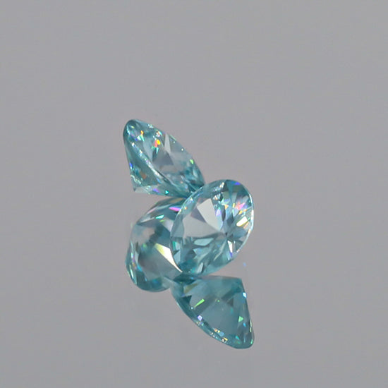 Natural Blue Zircon Pair 3.87 Total Carats