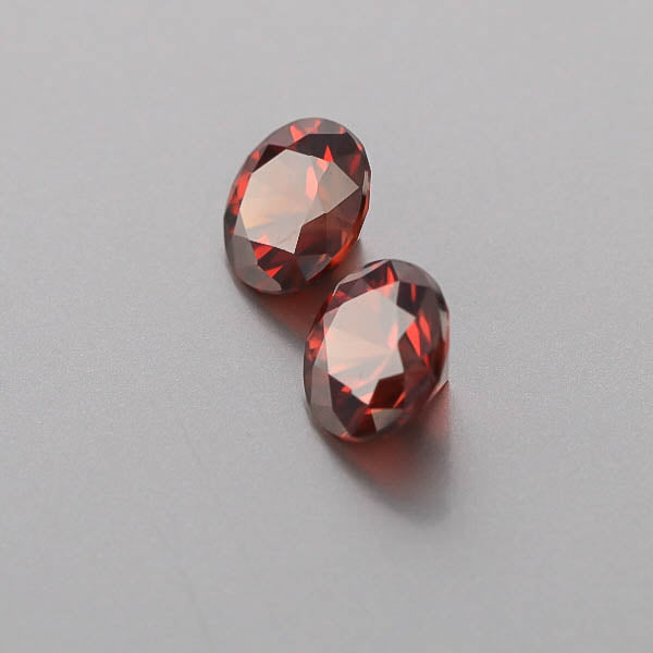 Natural Red Zircon Pair 6.72 Total Carats