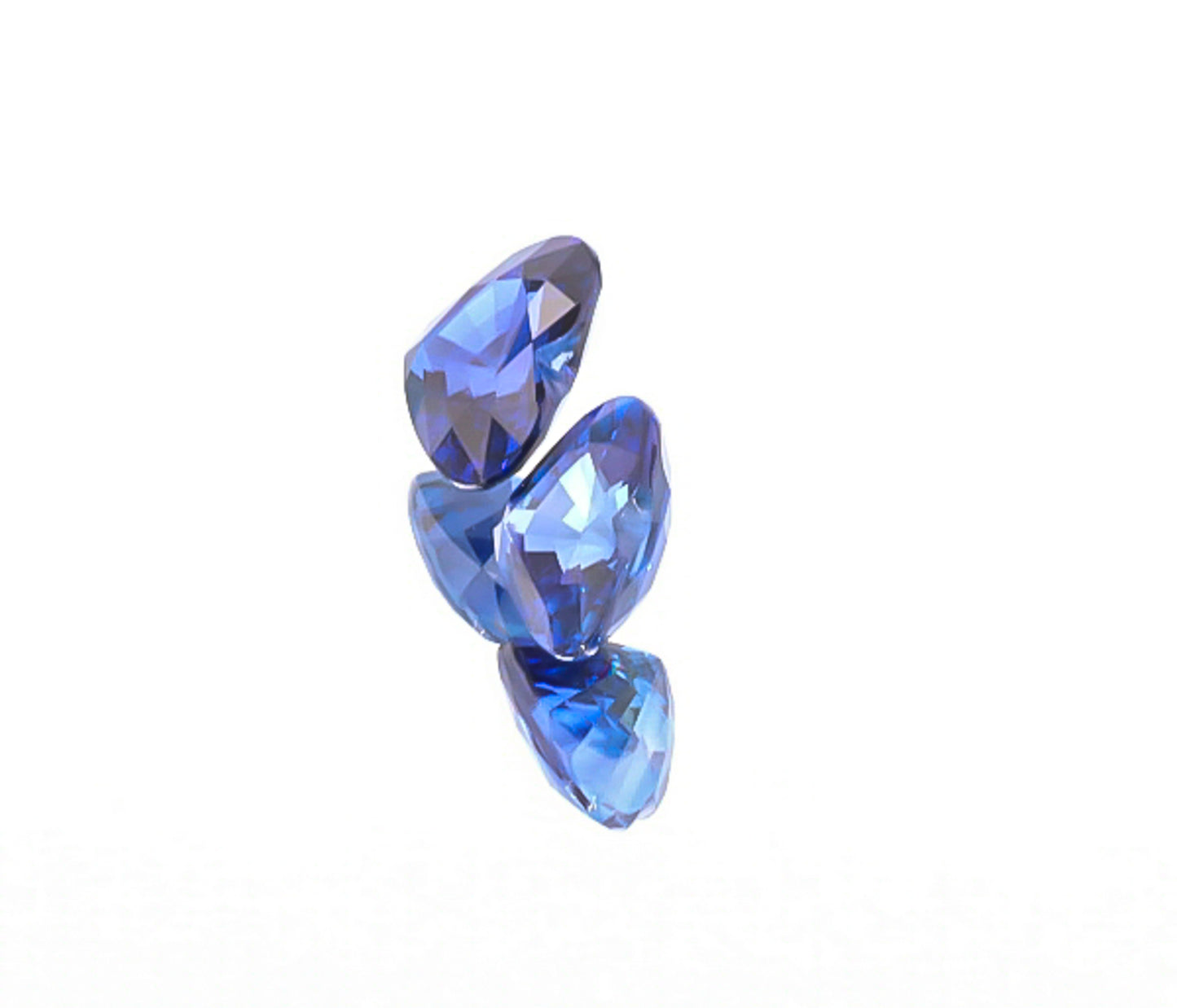 Natural Blue Sapphire Pair Heart Shape 4.03 Total Carat Weight With GIA Report