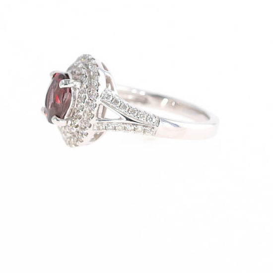 Natural Color Change Garnet and Diamond Ring