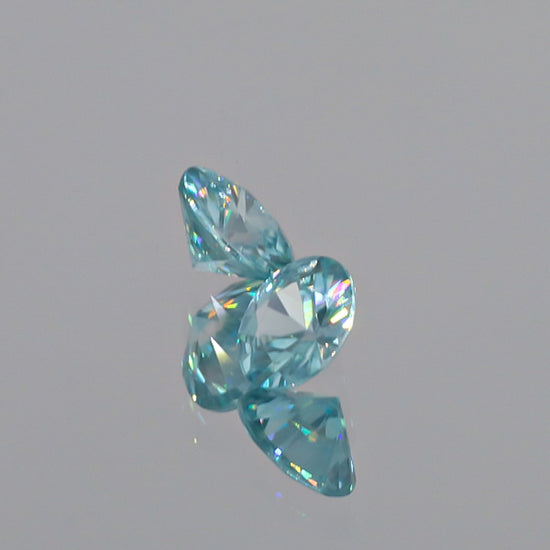 Natural Blue Zircon Pair 3.87 Total Carats