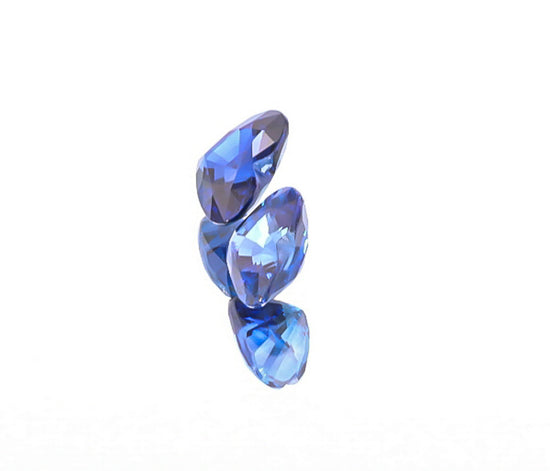 Natural Blue Sapphire Pair Heart Shape 4.03 Total Carat Weight With GIA Report