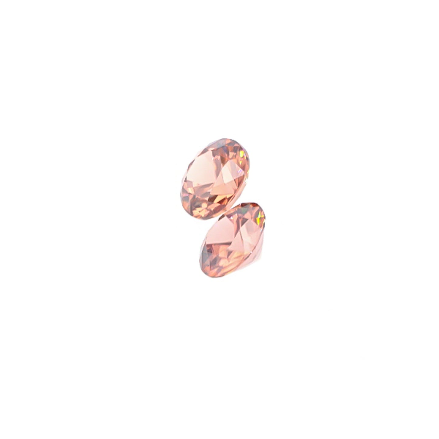 Natural Rose Zircon Pair 4.98 Total Carat Weight