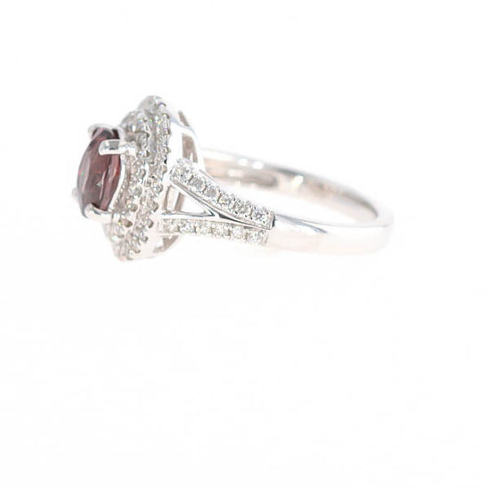 Natural Color Change Garnet and Diamond Ring