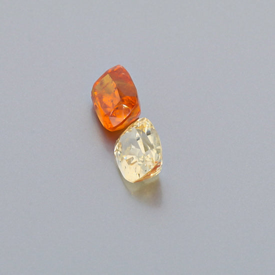 Natural Canary And Mandarine Garnet Pair 8.42 Carats