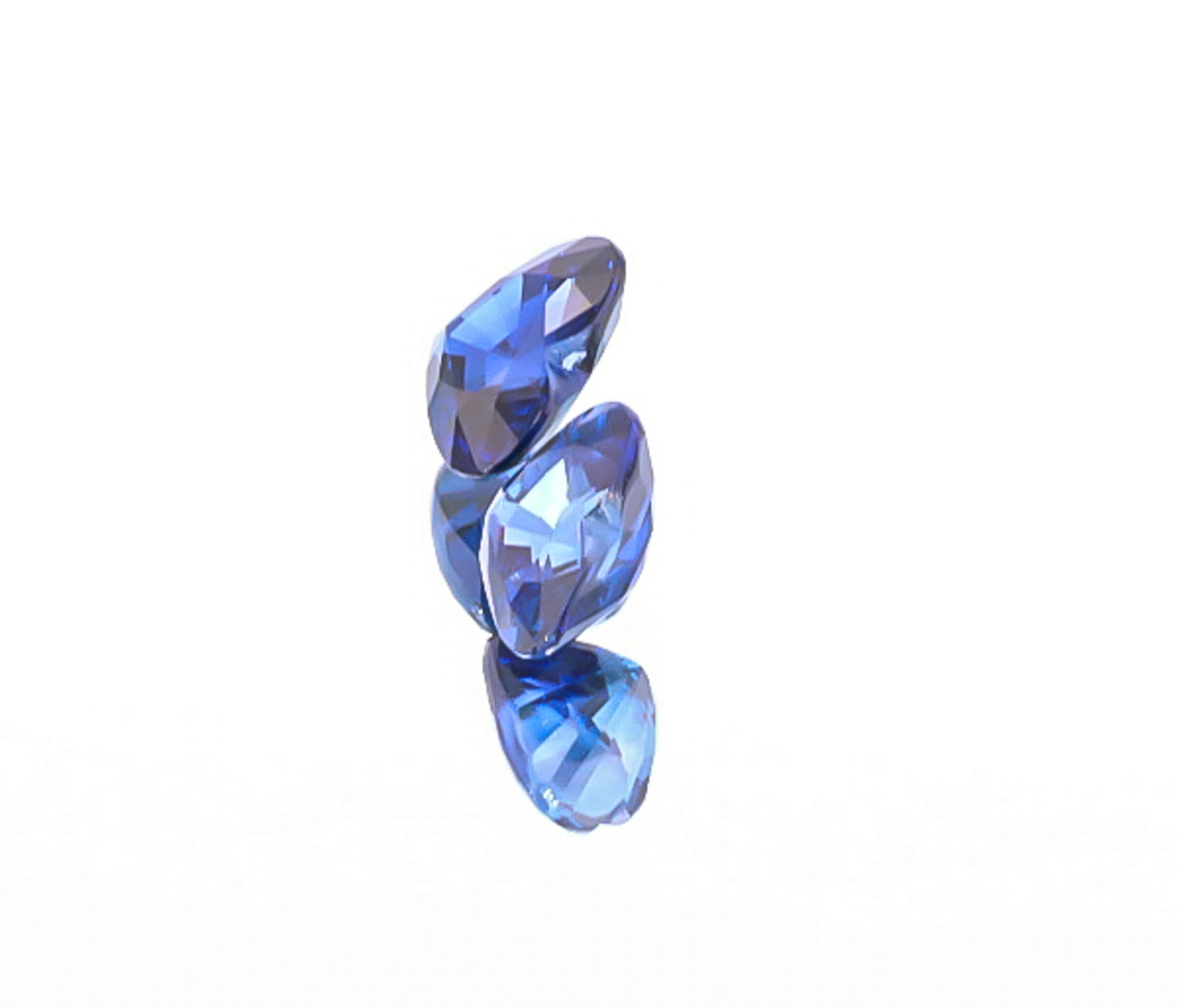Natural Blue Sapphire Pair Heart Shape 4.03 Total Carat Weight With GIA Report