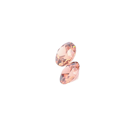 Natural Rose Zircon Pair 4.98 Total Carat Weight