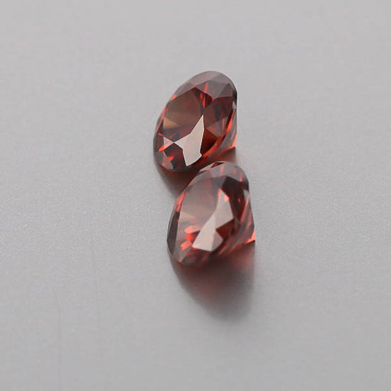 Natural Red Zircon Pair 6.72 Total Carats