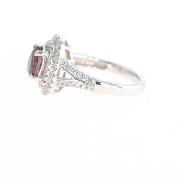 Natural Color Change Garnet and Diamond Ring