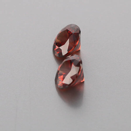 Natural Red Zircon Pair 6.72 Total Carats
