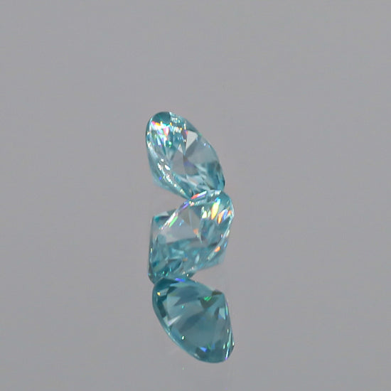Natural Blue Zircon Pair 3.87 Total Carats