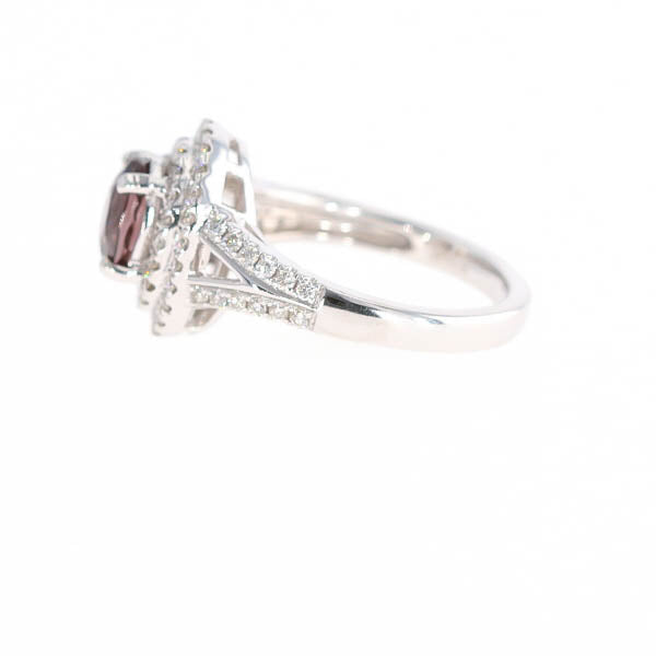Natural Color Change Garnet and Diamond Ring