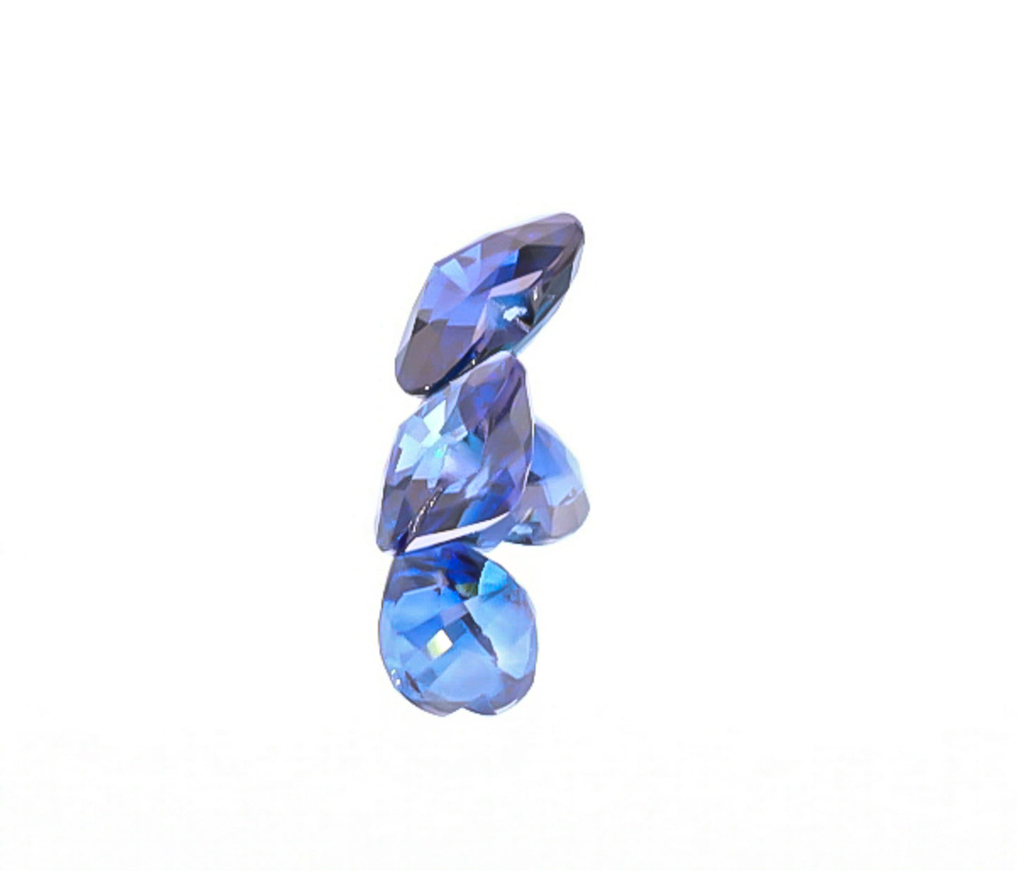Natural Blue Sapphire Pair Heart Shape 4.03 Total Carat Weight With GIA Report