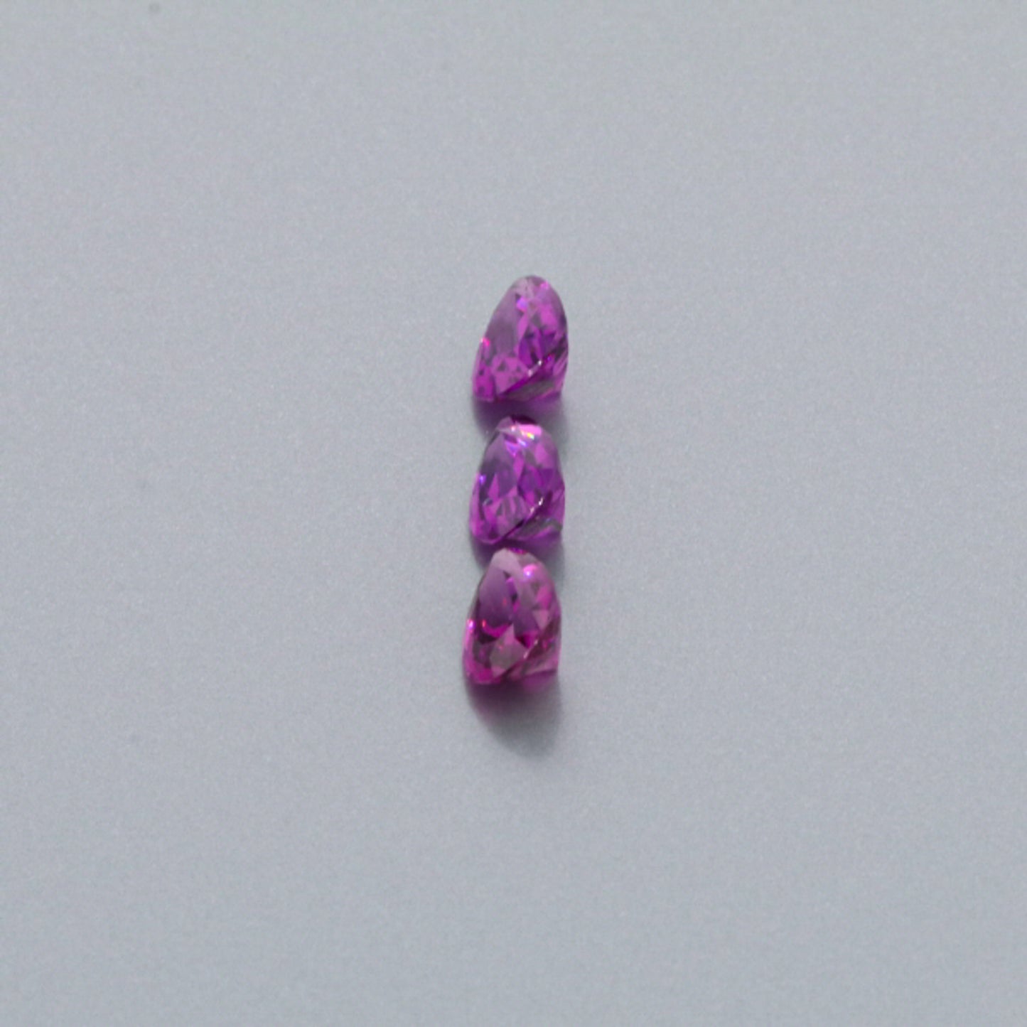 Natural Purple Garnet Three Piece Set Pear Shape 3.05 Total Carat Weight