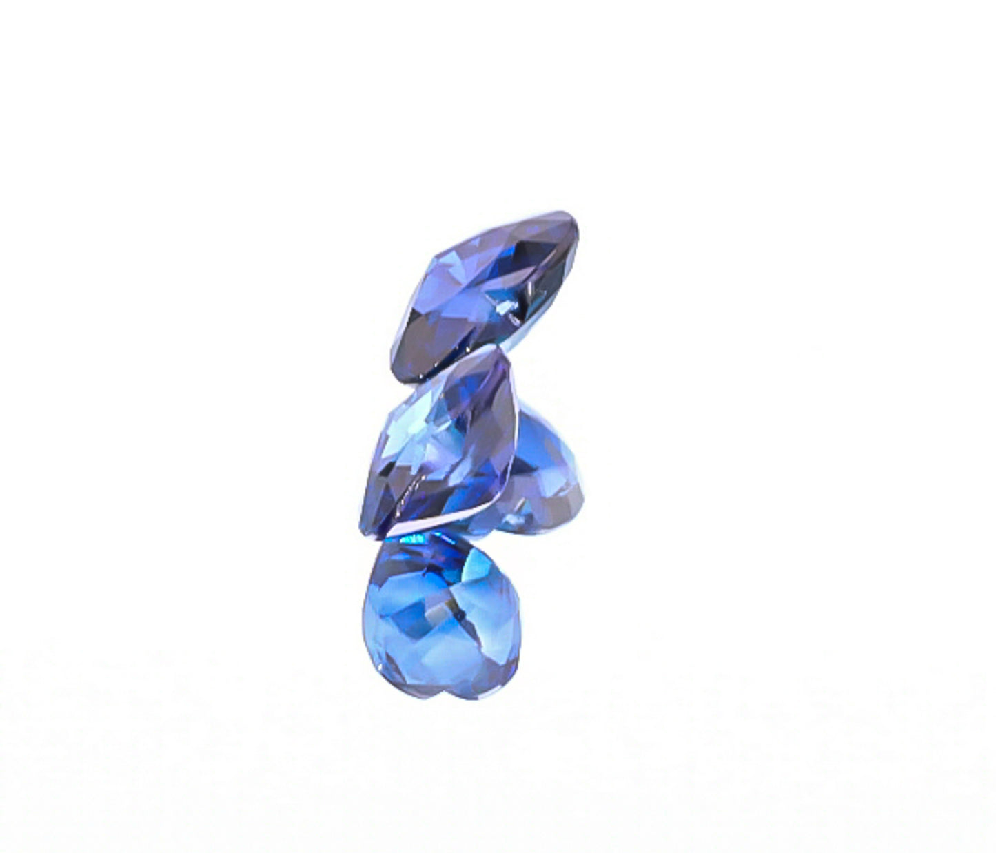 Natural Blue Sapphire Pair Heart Shape 4.03 Total Carat Weight With GIA Report
