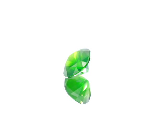 Natural Unheated Russian Demantoid Garnet with 'horse tail' inclusions Cushion shape 3.45ct With GIA Report
