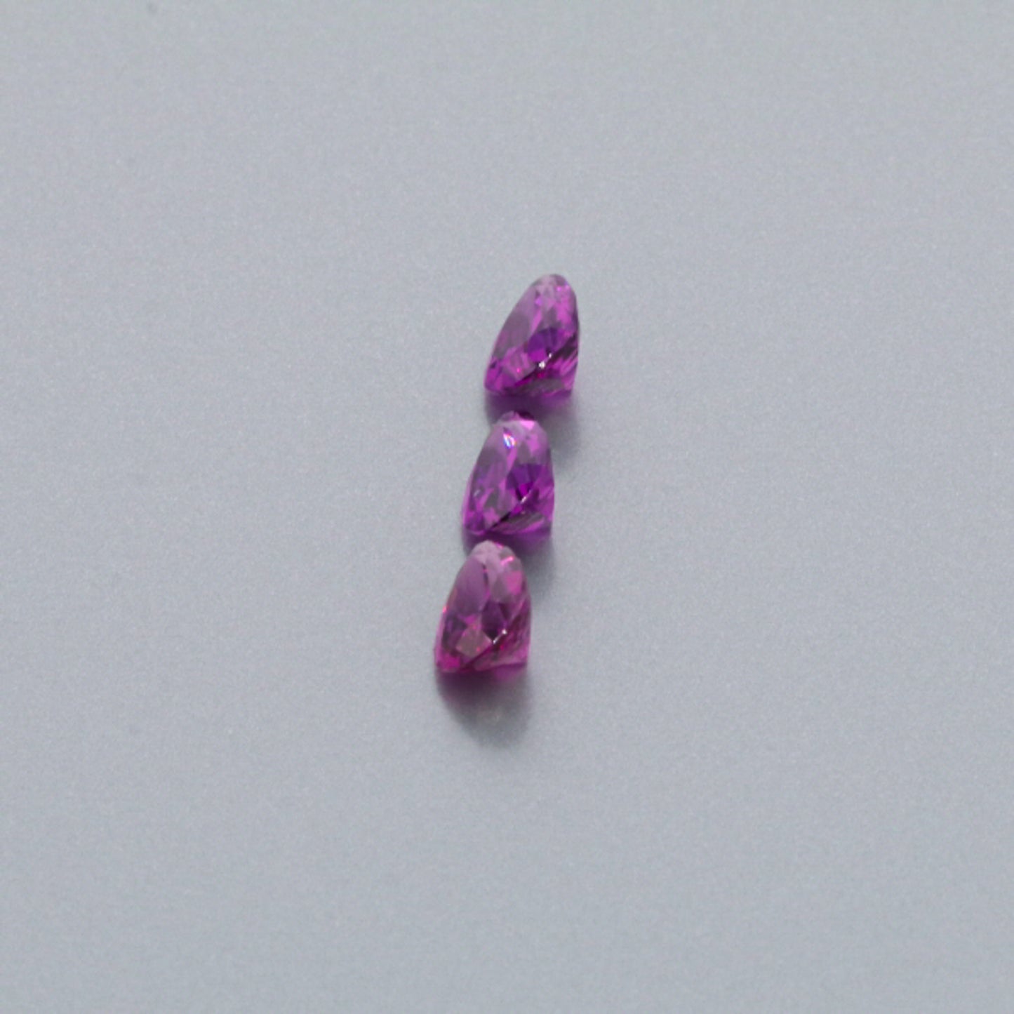 Natural Purple Garnet Three Piece Set Pear Shape 3.05 Total Carat Weight