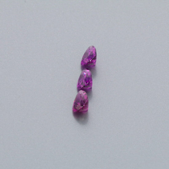 Natural Purple Garnet Three Piece Set Pear Shape 3.05 Total Carat Weight