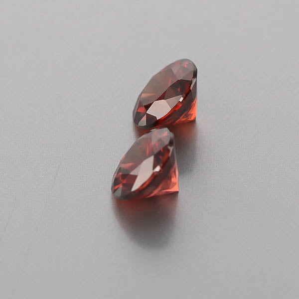 Natural Red Zircon Pair 6.72 Total Carats