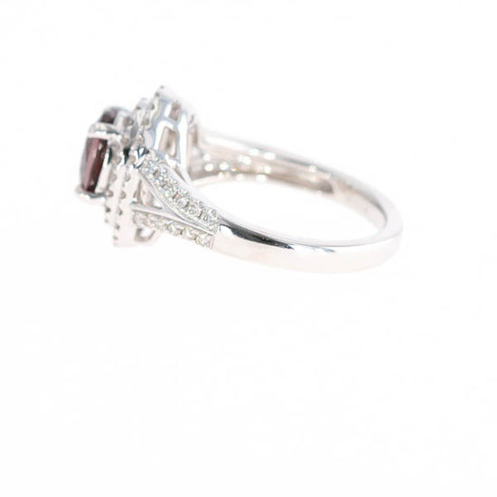 Natural Color Change Garnet and Diamond Ring