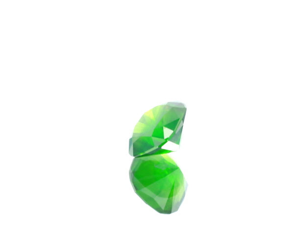 Natural Unheated Russian Demantoid Garnet with 'horse tail' inclusions Cushion shape 3.45ct With GIA Report