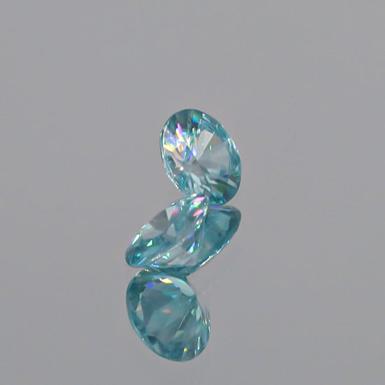 Natural Blue Zircon Pair 3.87 Total Carats