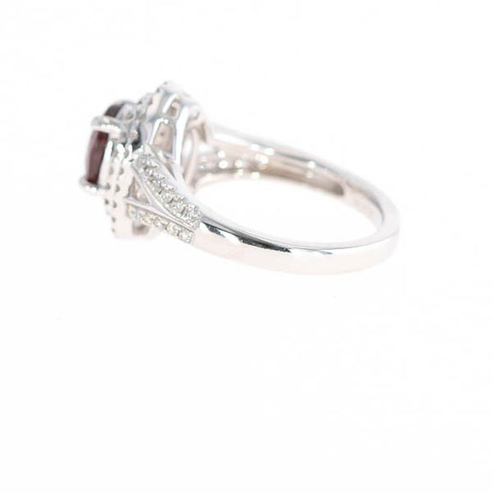 Natural Color Change Garnet and Diamond Ring