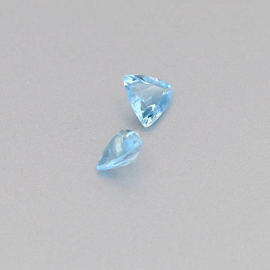 Natural Aquamarine Pair 0.92 Total Carats Weight