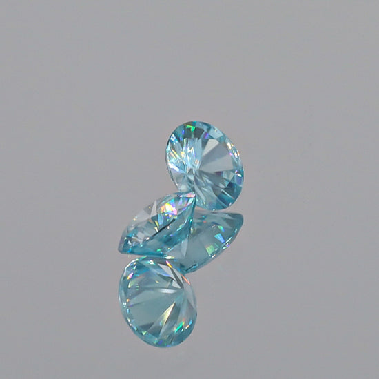 Natural Blue Zircon Pair 3.32 Total Carats