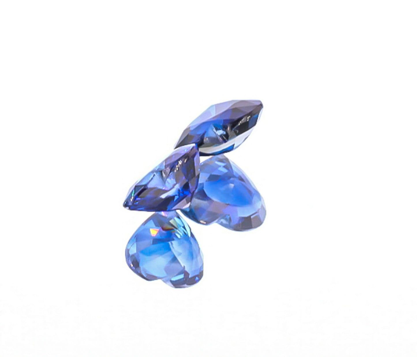 Natural Blue Sapphire Pair Heart Shape 4.03 Total Carat Weight With GIA Report