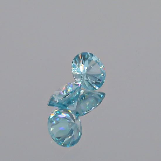 Natural Blue Zircon Pair 3.32 Total Carats