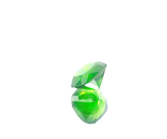 Natural Unheated Russian Demantoid Garnet with 'horse tail' inclusions Cushion shape 3.45ct With GIA Report